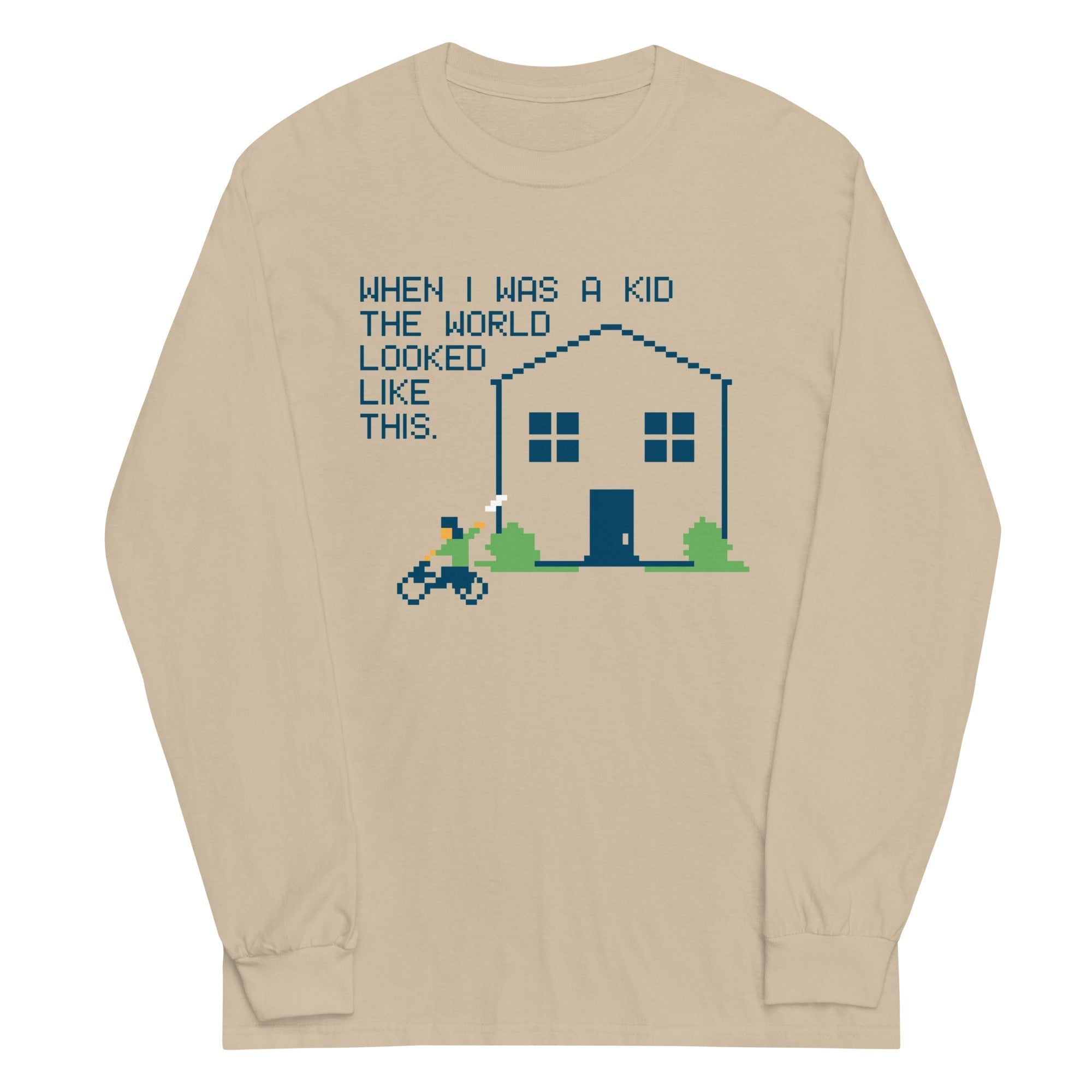When I Was A Kid The World Unisex Long Sleeve Tee Hoodie, Sweatshirt | CoreVibeTees.com (Image 3)