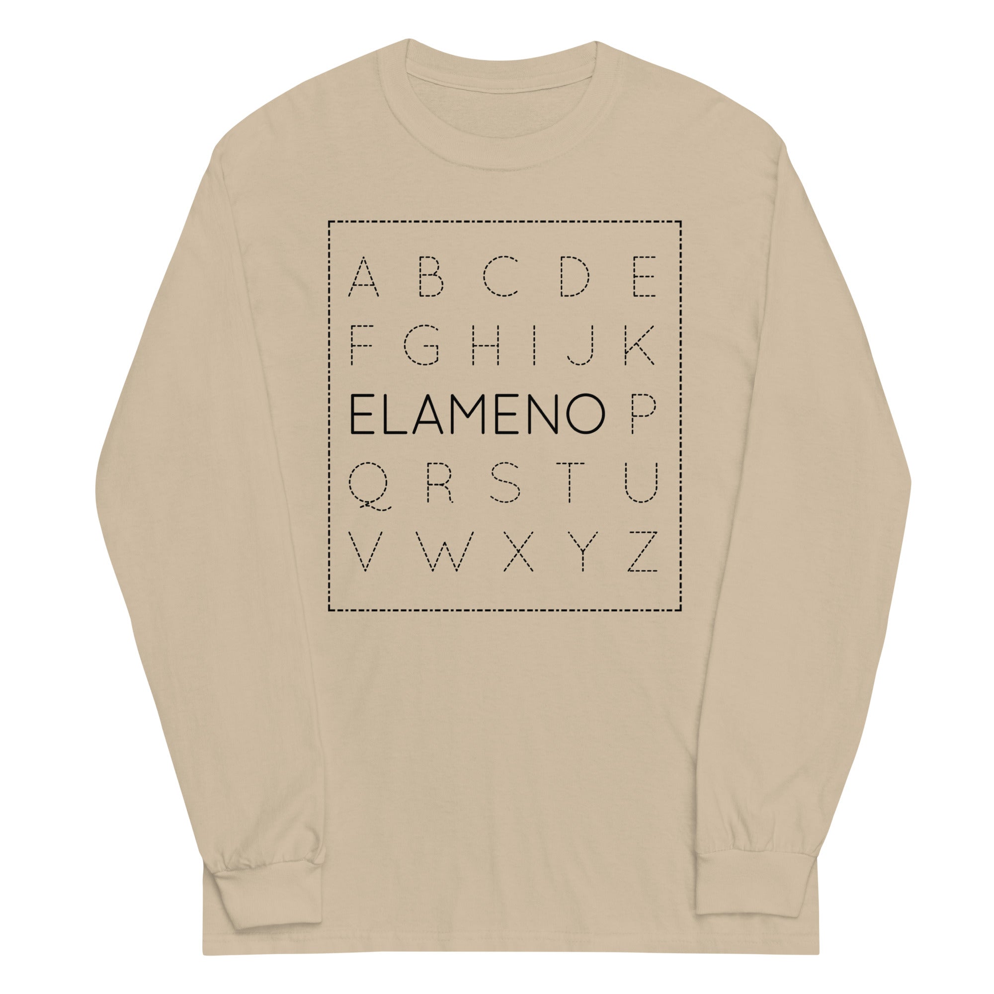 Elameno Unisex Long Sleeve Tee Hoodie, Sweatshirt | CoreVibeTees.com (Image 4)