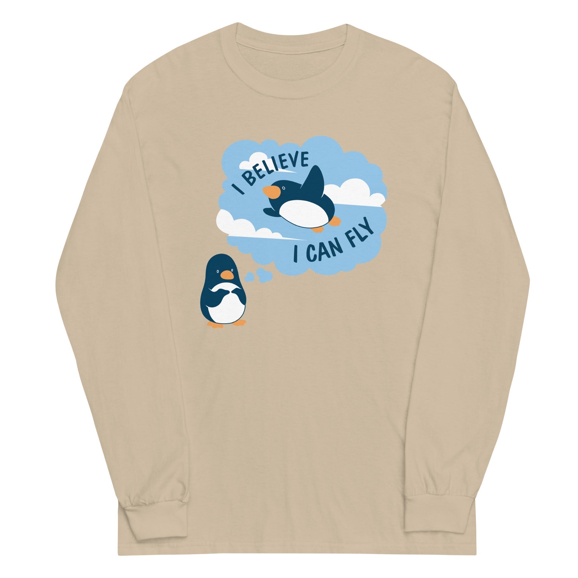 I Believe I Can Fly Unisex Long Sleeve Tee Hoodie, Sweatshirt | CoreVibeTees.com (Image 3)