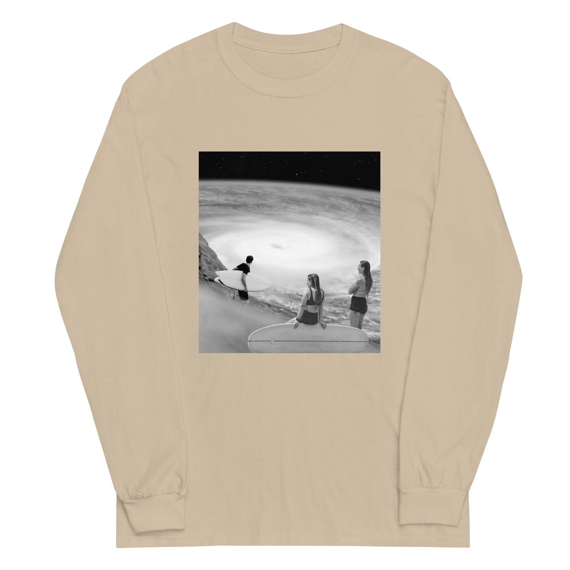 Surf's Up Unisex Long Sleeve Tee Hoodie, Sweatshirt | CoreVibeTees.com (Image 1)