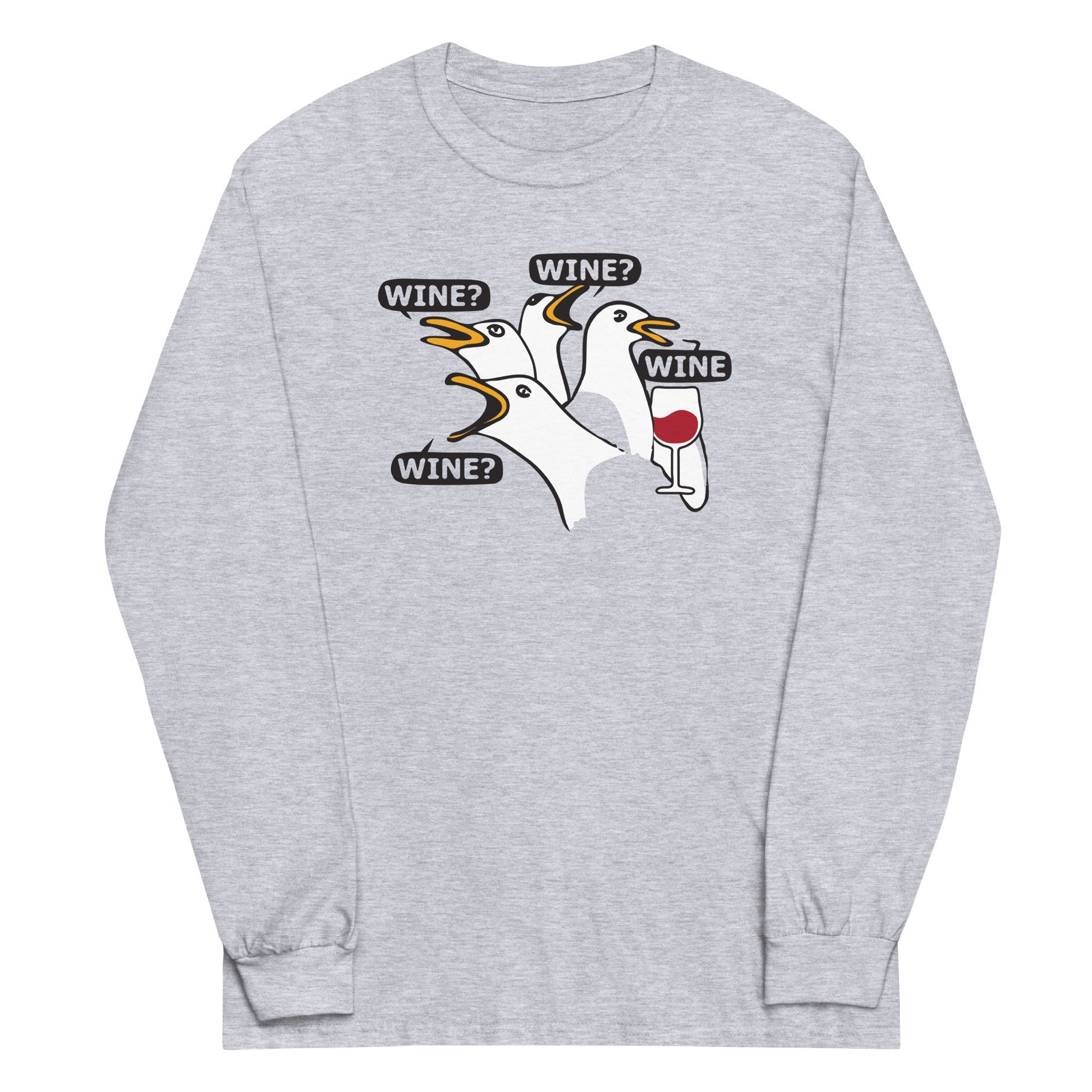 Wine Wine Wine Wine Unisex Long Sleeve Tee Hoodie, Sweatshirt | CoreVibeTees.com (Image 1)