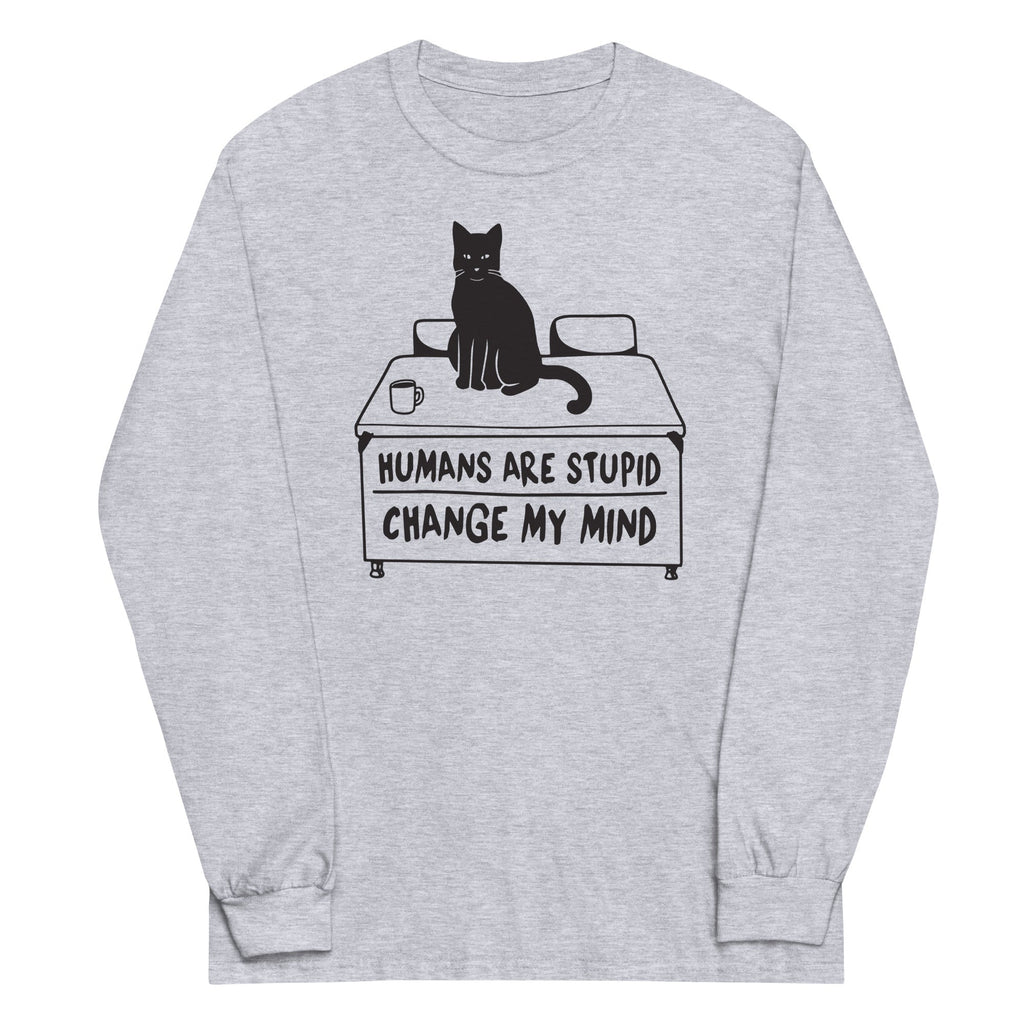 Humans Are Stupid Unisex Long Sleeve Tee Hoodie, Sweatshirt | CoreVibeTees.com (Image 2)