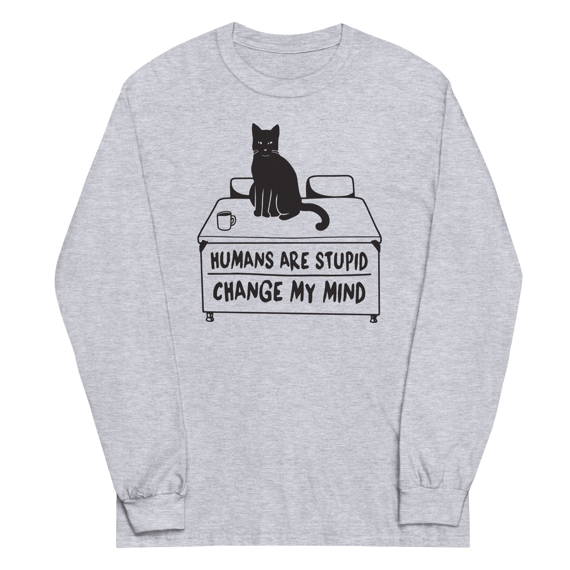 Humans Are Stupid Unisex Long Sleeve Tee Hoodie, Sweatshirt | CoreVibeTees.com (Image 2)