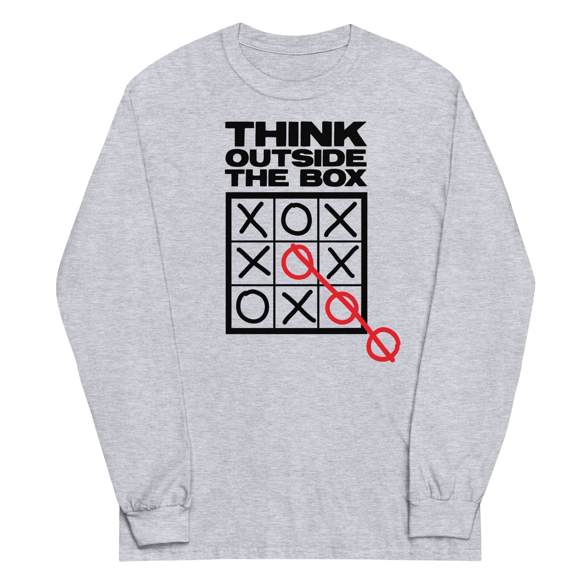 Think Outside The Box Unisex Long Sleeve Tee Hoodie, Sweatshirt | CoreVibeTees.com (Image 2)