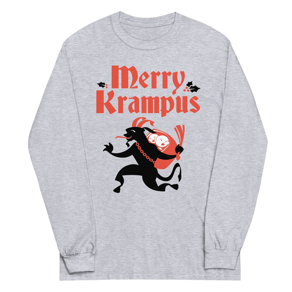 Merry Krampus Unisex Long Sleeve Tee Hoodie, Sweatshirt | CoreVibeTees.com (Image 2)