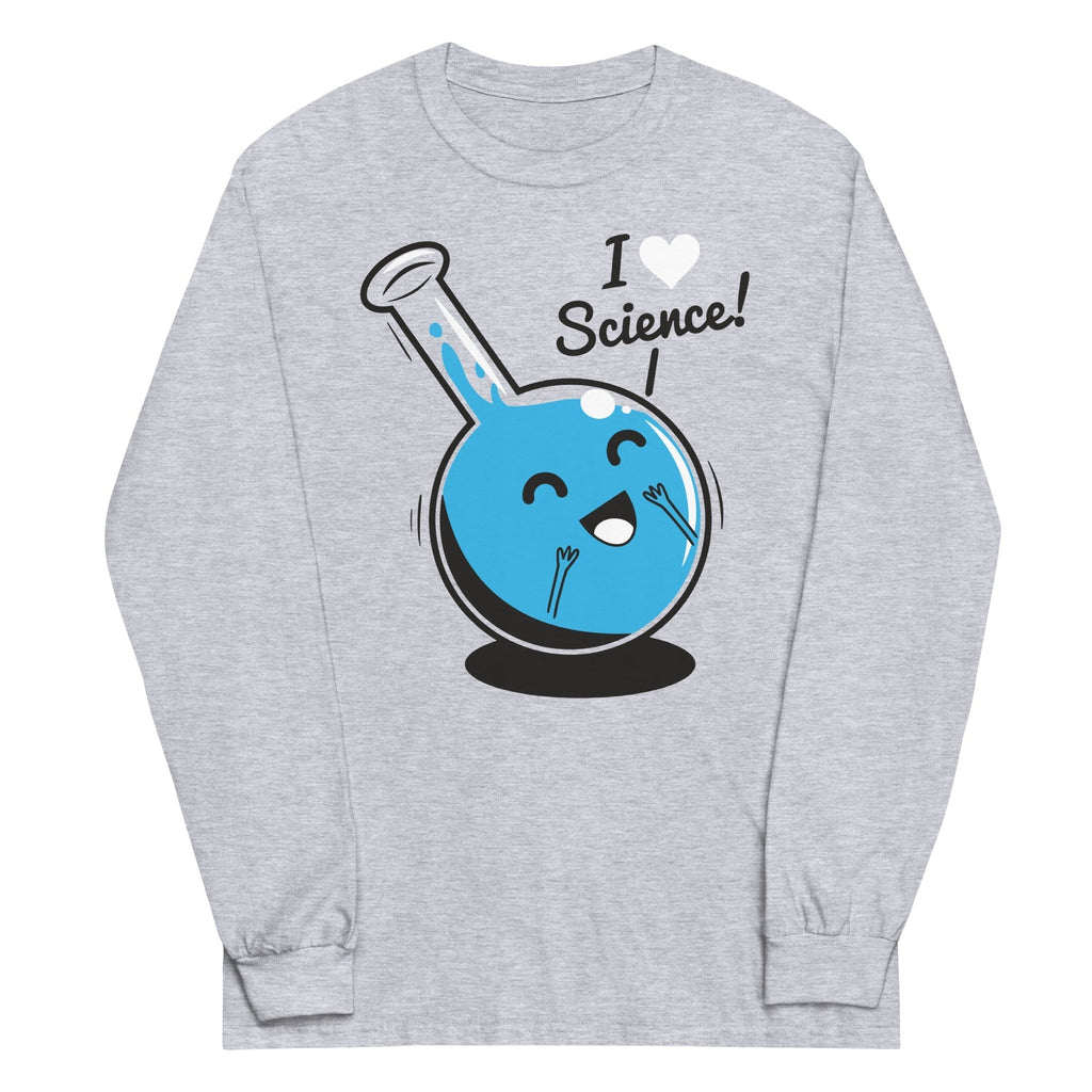 I Heart Science Unisex Long Sleeve Tee Hoodie, Sweatshirt | CoreVibeTees.com (Image 1)