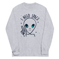 I Need Space Unisex Long Sleeve Tee Hoodie, Sweatshirt | CoreVibeTees.com (Image 1)