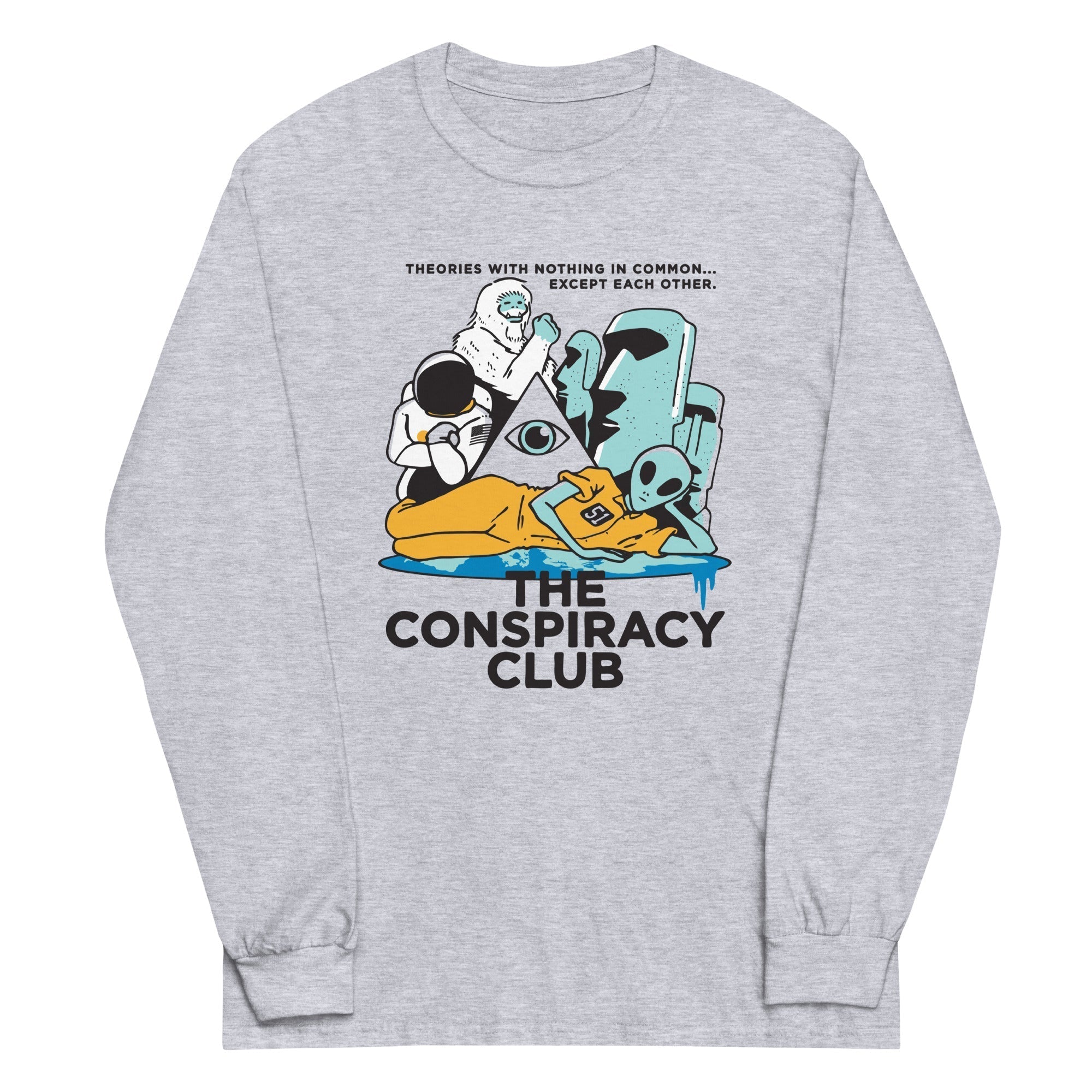 The Conspiracy Club Unisex Long Sleeve Tee Hoodie, Sweatshirt | CoreVibeTees.com (Image 1)