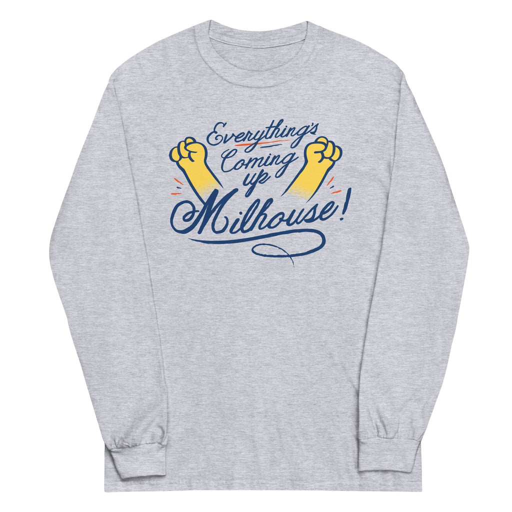Everything's Coming Up Milhouse! Unisex Long Sleeve Tee Hoodie, Sweatshirt | CoreVibeTees.com (Image 1)