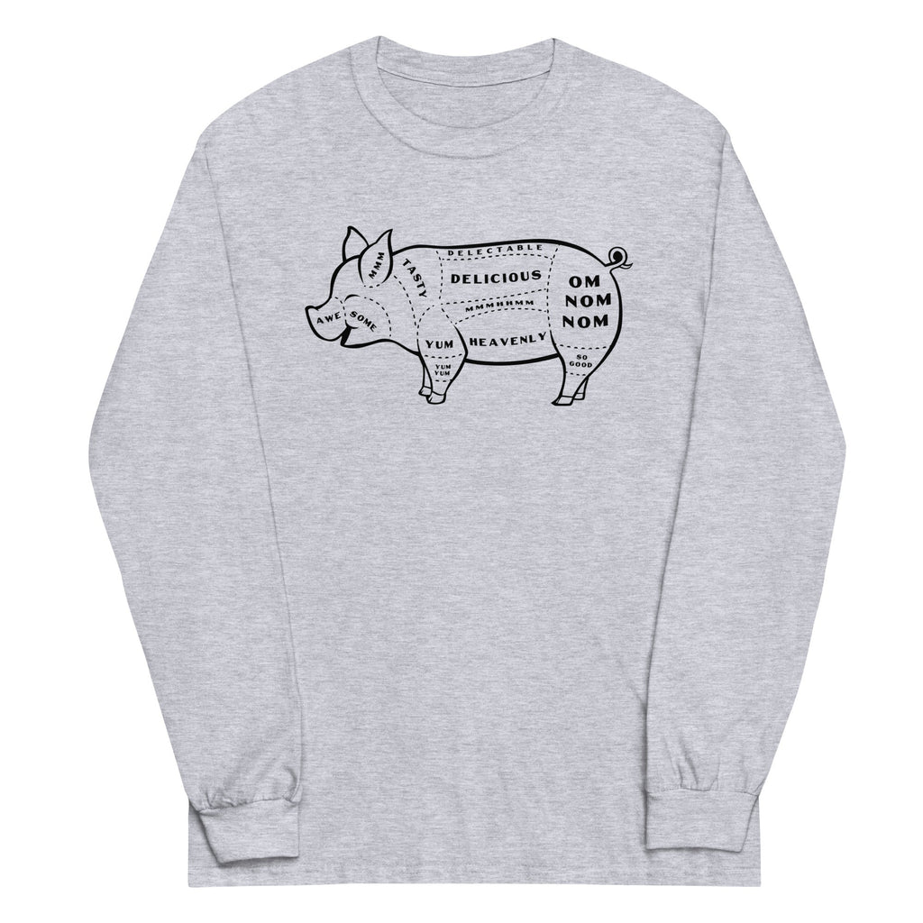 Tasty Pig Cuts Unisex Long Sleeve Tee Hoodie, Sweatshirt | CoreVibeTees.com (Image 1)