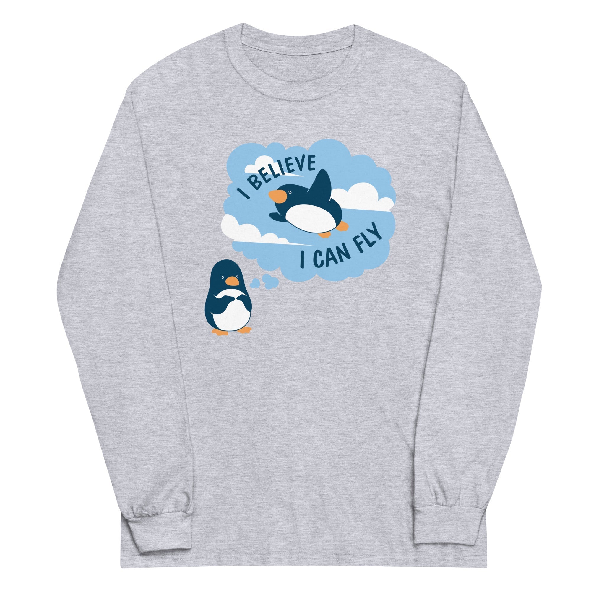 I Believe I Can Fly Unisex Long Sleeve Tee Hoodie, Sweatshirt | CoreVibeTees.com (Image 1)