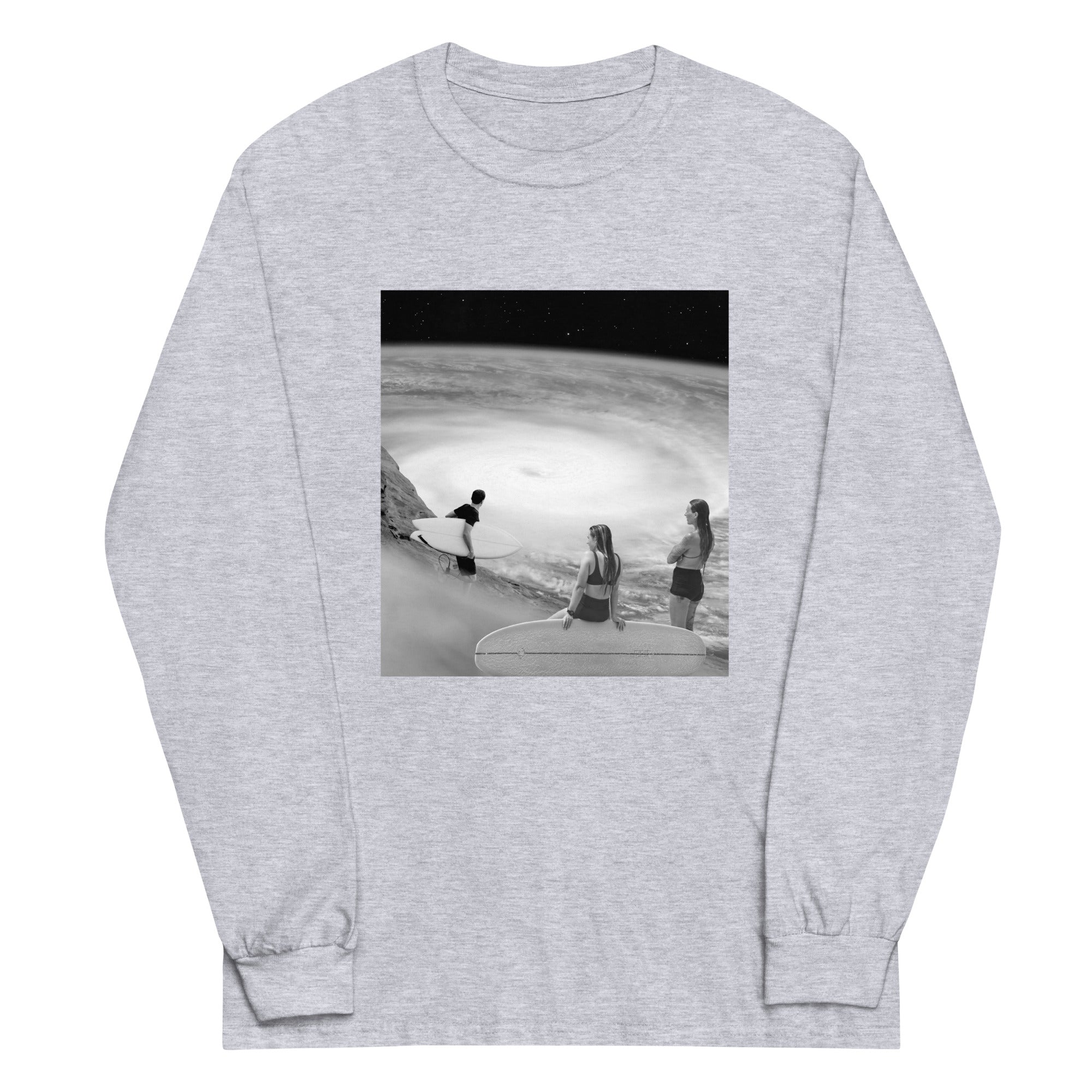 Surf's Up Unisex Long Sleeve Tee Hoodie, Sweatshirt | CoreVibeTees.com (Image 2)