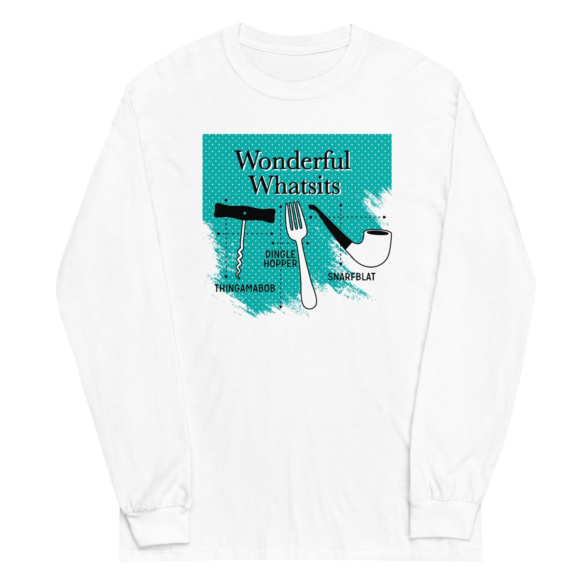 Wonderful Whatsits Unisex Long Sleeve Tee Hoodie, Sweatshirt | CoreVibeTees.com (Image 3)