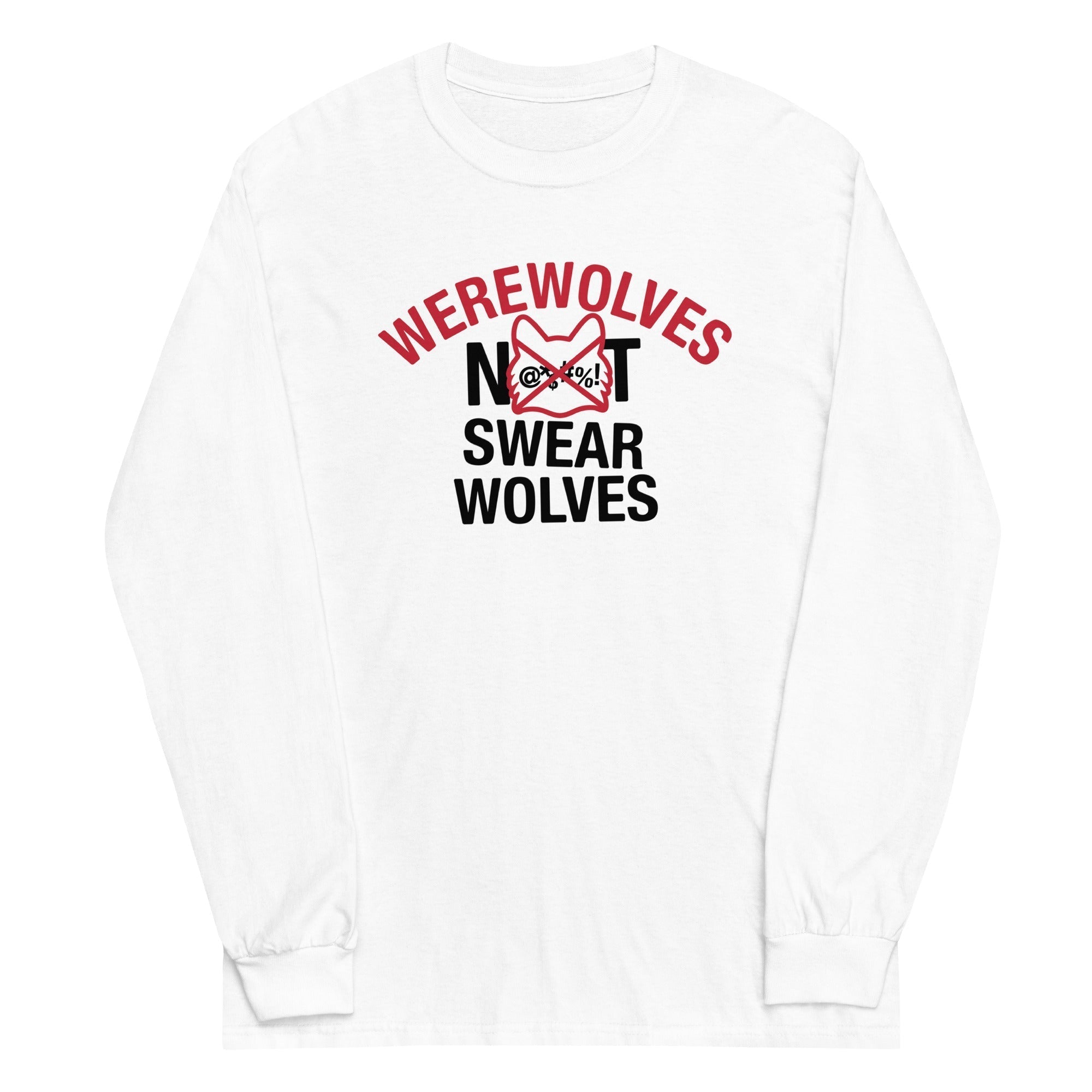 Werewolves Not Swearwolves Unisex Long Sleeve Tee Hoodie, Sweatshirt | CoreVibeTees.com (Image 2)