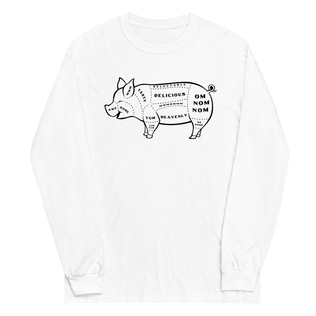 Tasty Pig Cuts Unisex Long Sleeve Tee Hoodie, Sweatshirt | CoreVibeTees.com (Image 5)