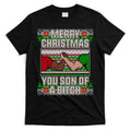 Merry Christmas You Son Of A Btch Ugly Sweater T-Shirt Hoodie, Sweatshirt | CoreVibeTees.com