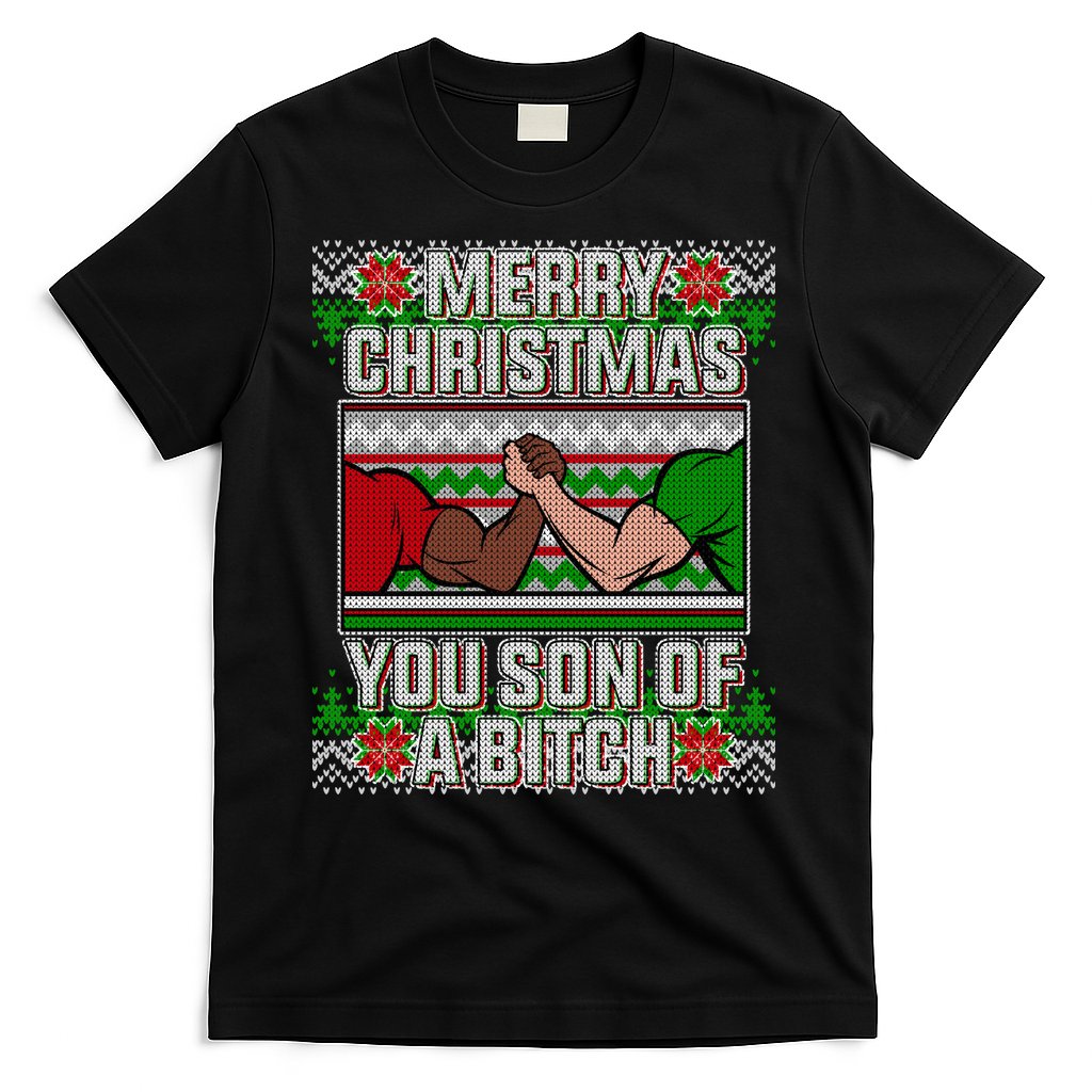 Merry Christmas You Son Of A Btch Ugly Sweater T-Shirt Hoodie, Sweatshirt | CoreVibeTees.com
