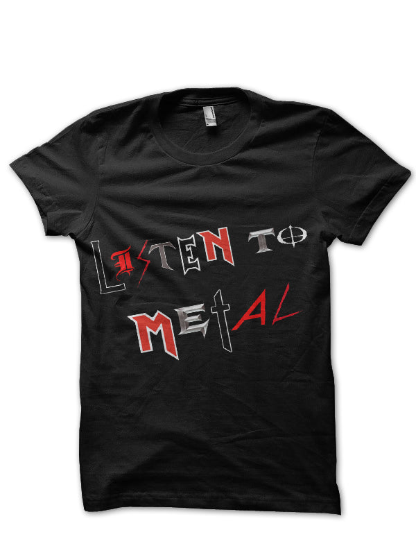 Listen to Metal Black T-Shirt Hoodie, Sweatshirt | CoreVibeTees.com