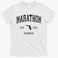 Marathon Florida Fl Vintage Athletic Black Sports Design T-Shirt Hoodie, Sweatshirt | CoreVibeTees.com
