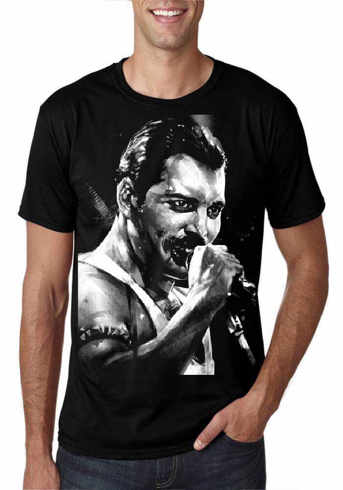 Retro Singer : Freddie Mercury Black T-Shirt Hoodie, Sweatshirt | CoreVibeTees.com