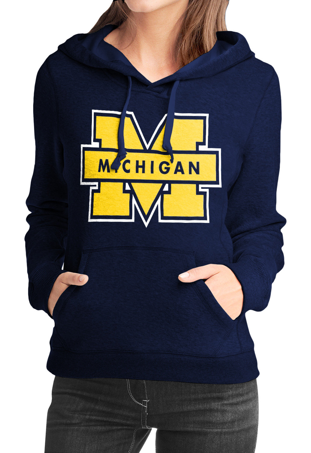 Michigan Navy Blue Girls Hoodie T-Shirts, Sweatshirt | CoreVibeTees.com