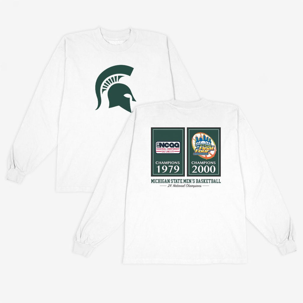 Michigan State Banners L/S Tee Hoodie, Sweatshirt | CoreVibeTees.com (Image 1)