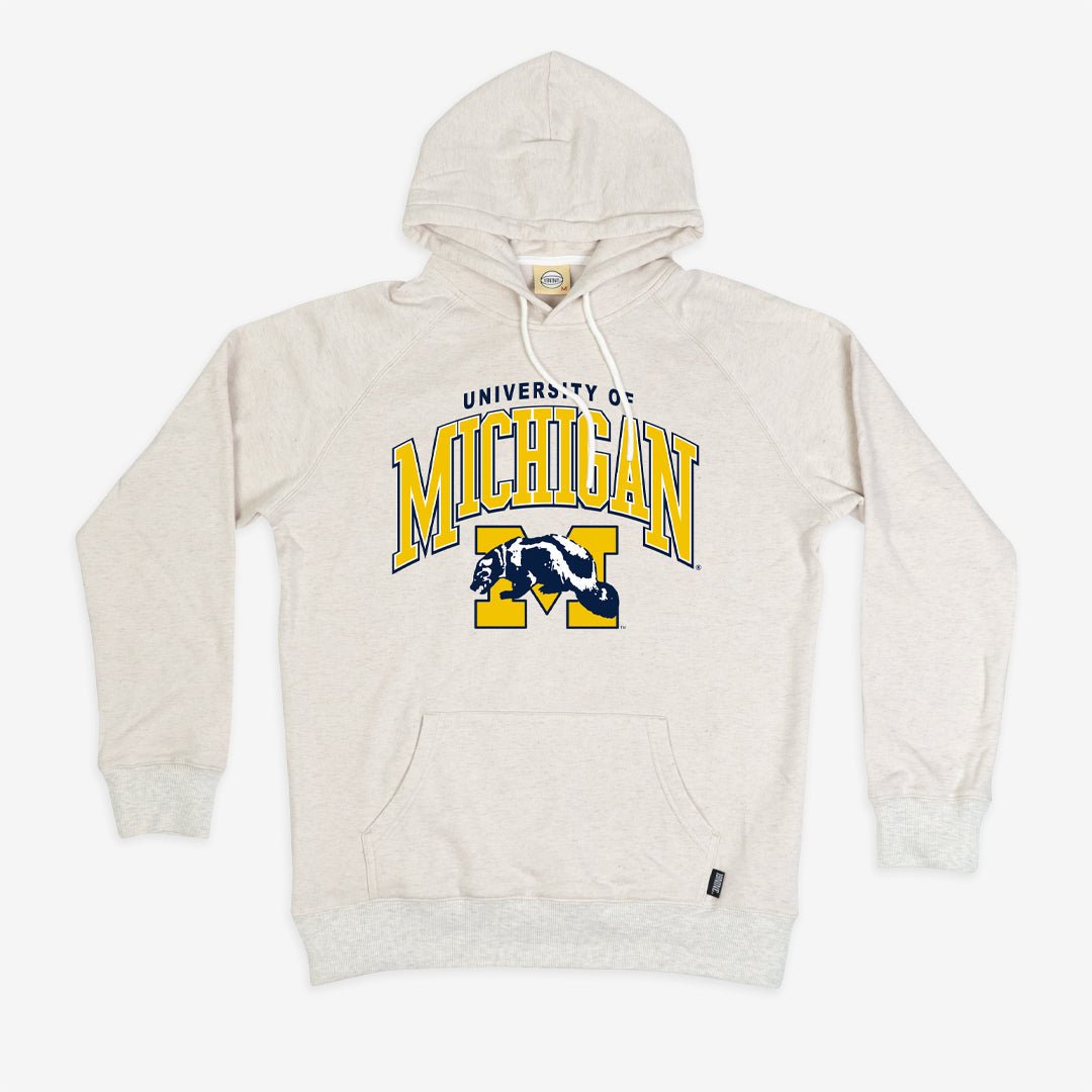 Michigan Wolverines Retro Logo Hoodie T-Shirts, Sweatshirt | CoreVibeTees.com (Image 1)