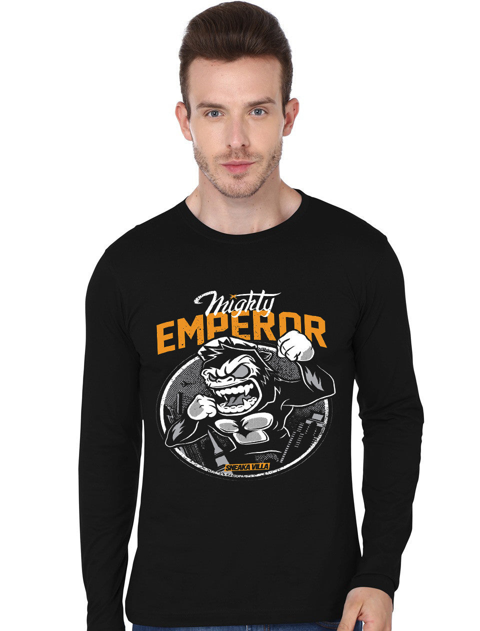 Mighty Emperor Black Full Sleeve T-Shirt Hoodie, Sweatshirt | CoreVibeTees.com