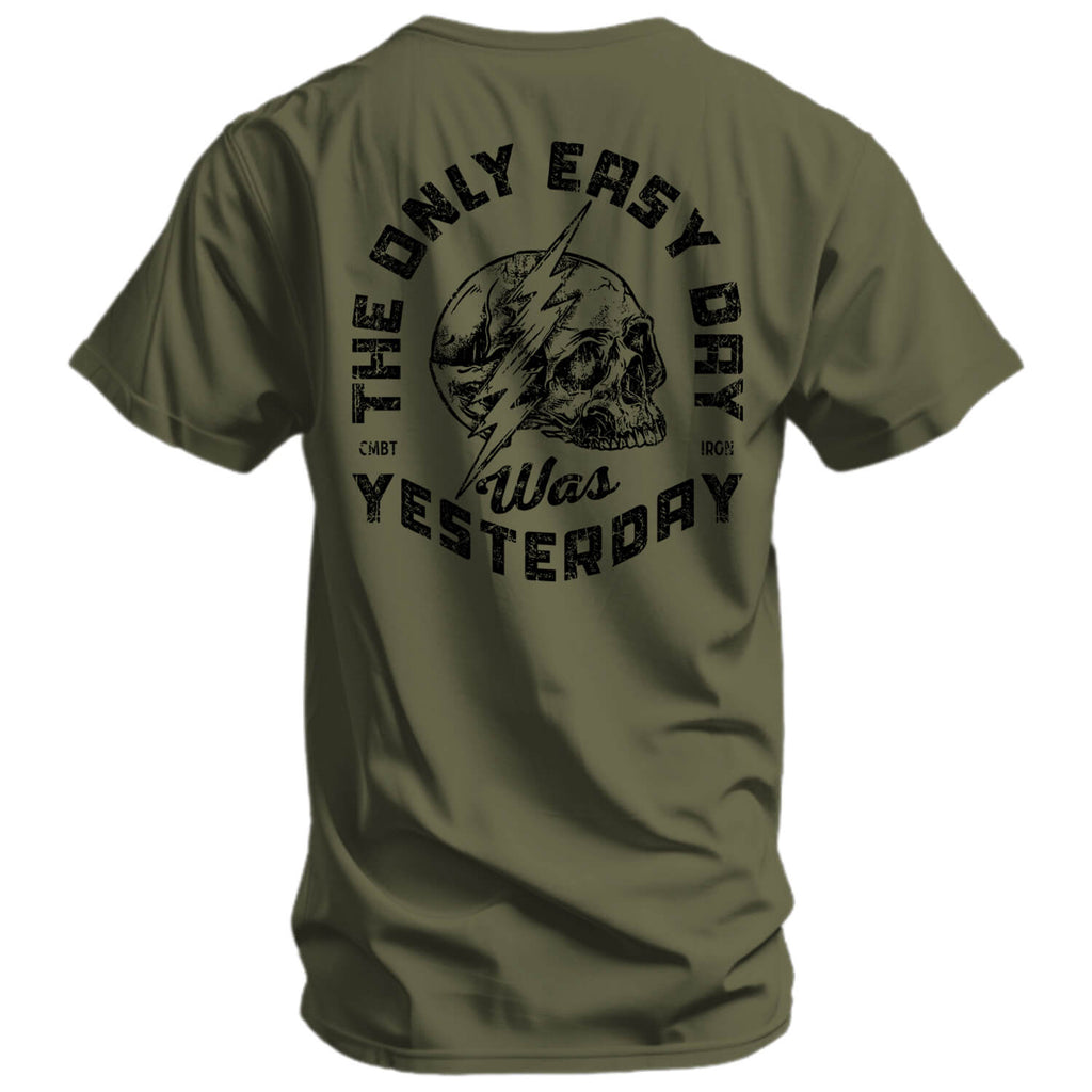 Only Easy Day Was Yesterday Skull Men's T-Shirt Hoodie, Sweatshirt | CoreVibeTees.com (Image 5)
