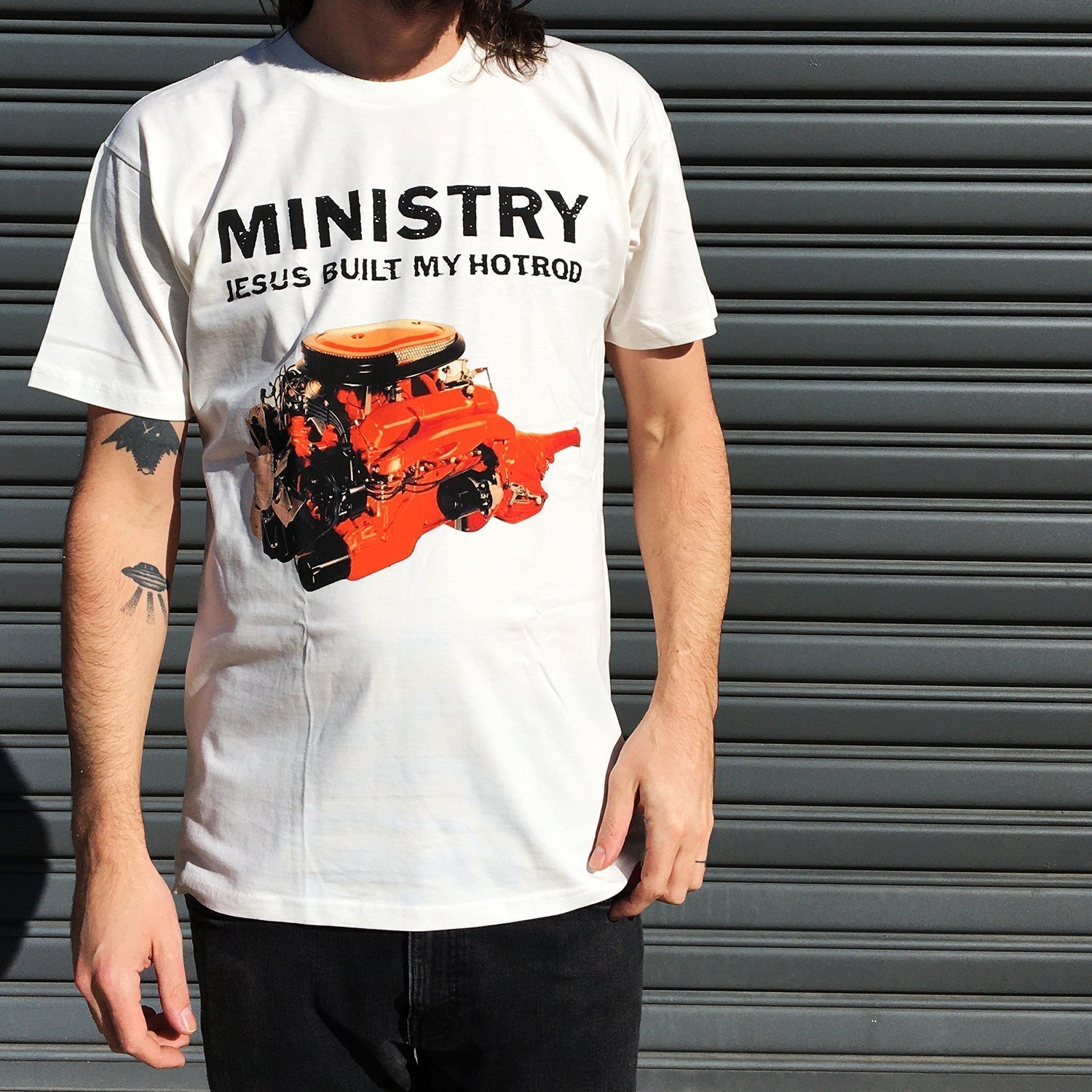 Jesus Built My Hotrod T-Shirt (Natural) Hoodie, Sweatshirt | CoreVibeTees.com (Image 2)