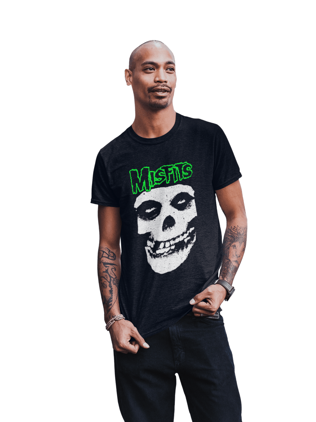 Misfits - Green Skull T-Shirt Hoodie, Sweatshirt | CoreVibeTees.com (Image 2)
