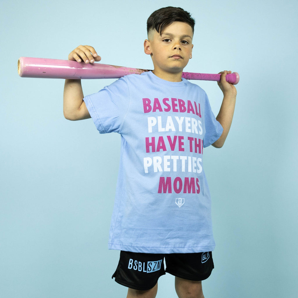 Baseball Players Have The Prettiest Moms Youth Tee - Blue/Pink Hoodie, Sweatshirt | CoreVibeTees.com (Image 3)