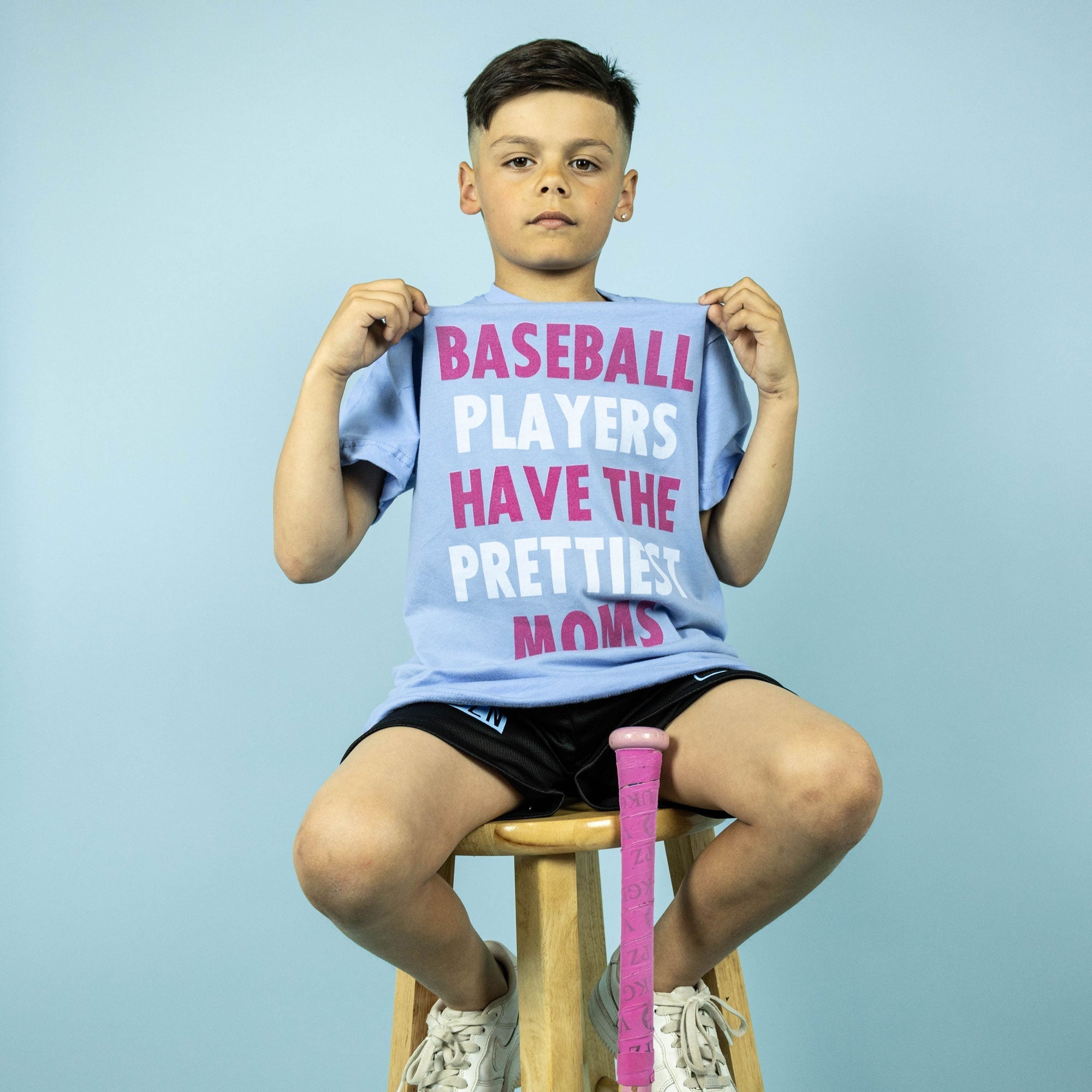 Baseball Players Have The Prettiest Moms Youth Tee - Blue/Pink Hoodie, Sweatshirt | CoreVibeTees.com (Image 4)