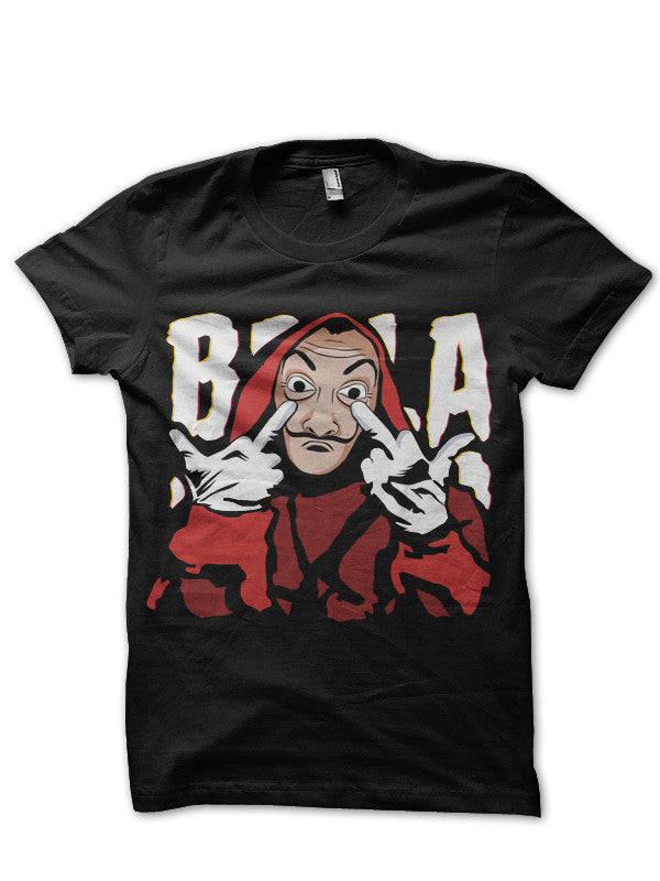Money Heist Black Tee Hoodie, Sweatshirt | CoreVibeTees.com