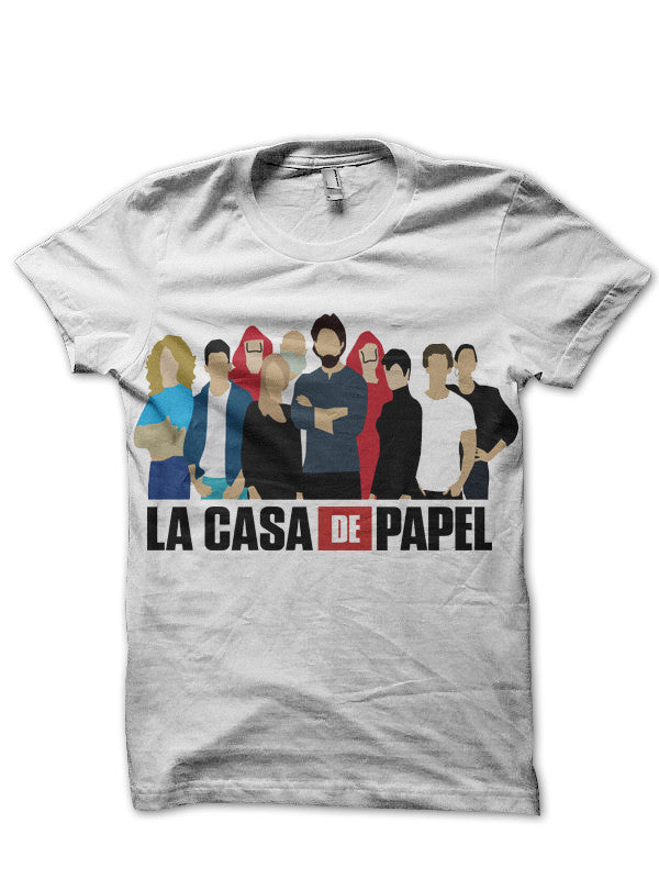 Money Heist White T-Shirt Style004 Hoodie, Sweatshirt | CoreVibeTees.com