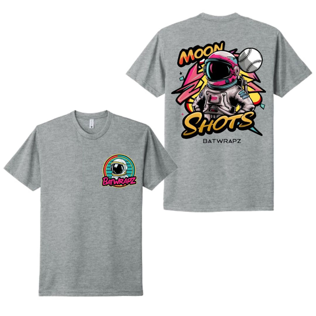BatWrapz "Moon Shot" Adult Tee - Heather Gray Hoodie, Sweatshirt | CoreVibeTees.com (Image 1)