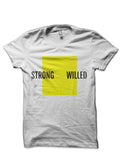 Yellow Box Strong Willed Stylish Motivation Modern Design White T-Shirt Hoodie, Sweatshirt | CoreVibeTees.com