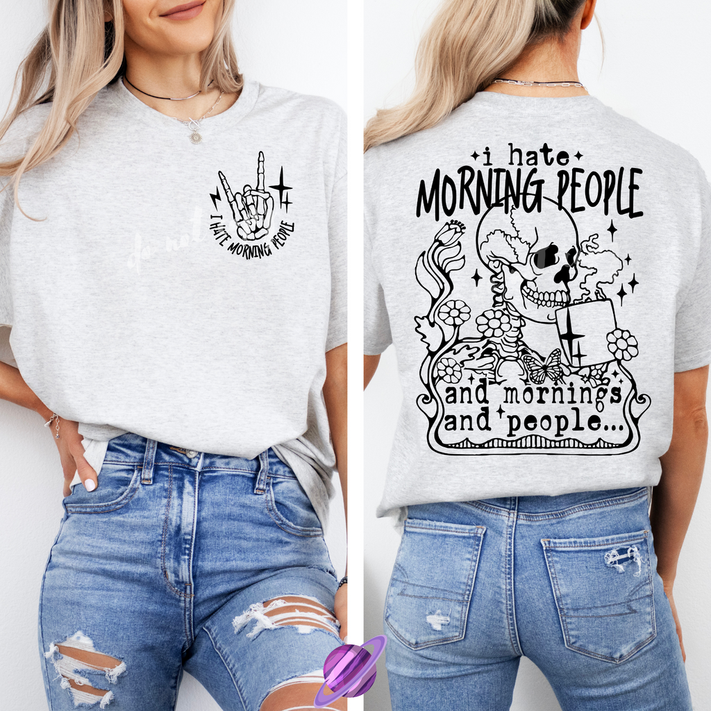 Morning People Tee Hoodie, Sweatshirt | CoreVibeTees.com (Image 1)