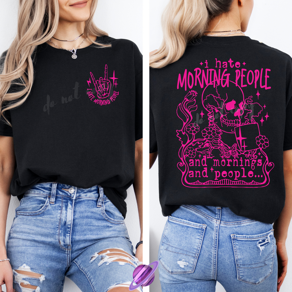 Morning People Tee Hoodie, Sweatshirt | CoreVibeTees.com (Image 2)