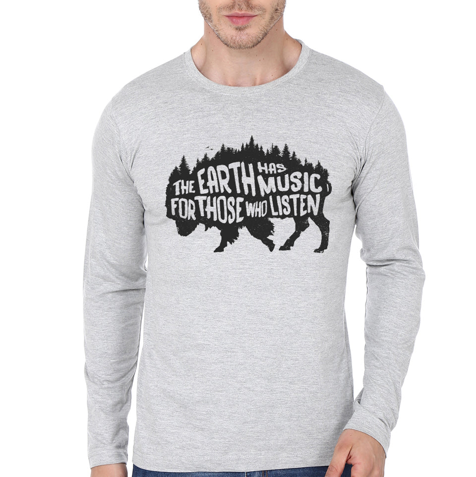 Mother Earth Grey Full Sleeve Tee Hoodie, Sweatshirt | CoreVibeTees.com