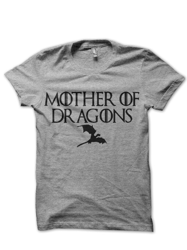 Mother Of Dragons Menâ€™s Grey Tee Hoodie, Sweatshirt | CoreVibeTees.com