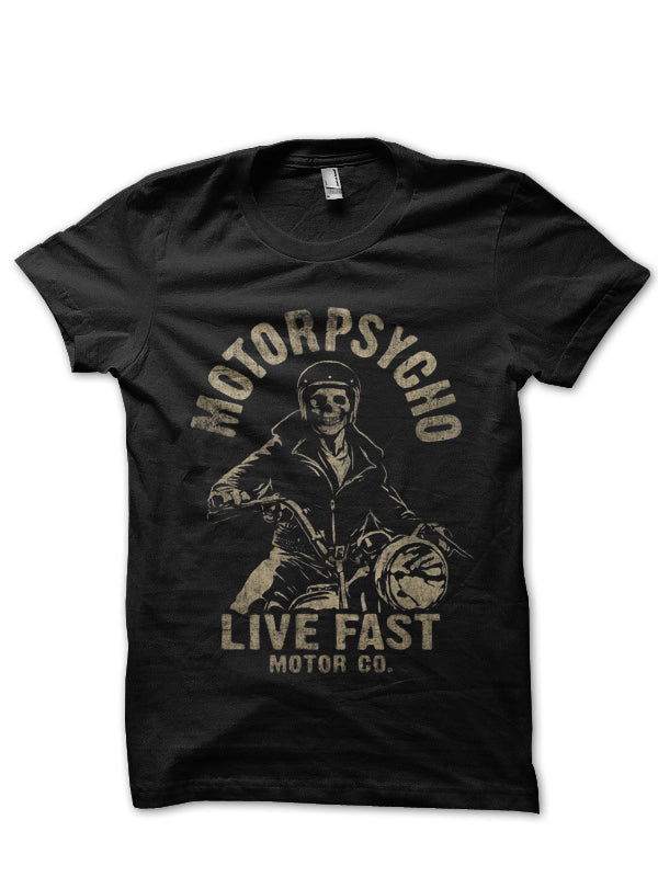 Motorpyscho Skull Rider Black T-Shirt Hoodie, Sweatshirt | CoreVibeTees.com