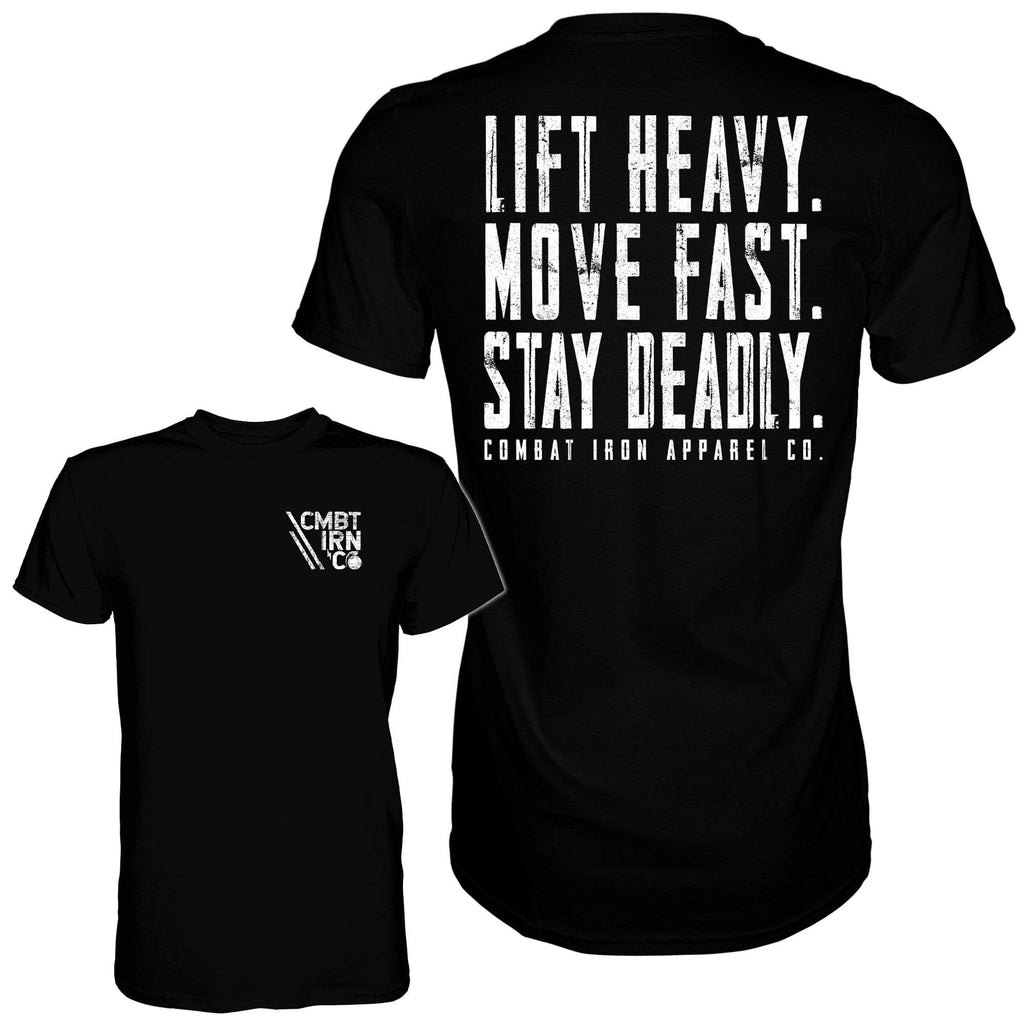 Original Motto: Lift Heavy. Move Fast. Stay Deadly. Men's T-Shirt Hoodie, Sweatshirt | CoreVibeTees.com (Image 2)