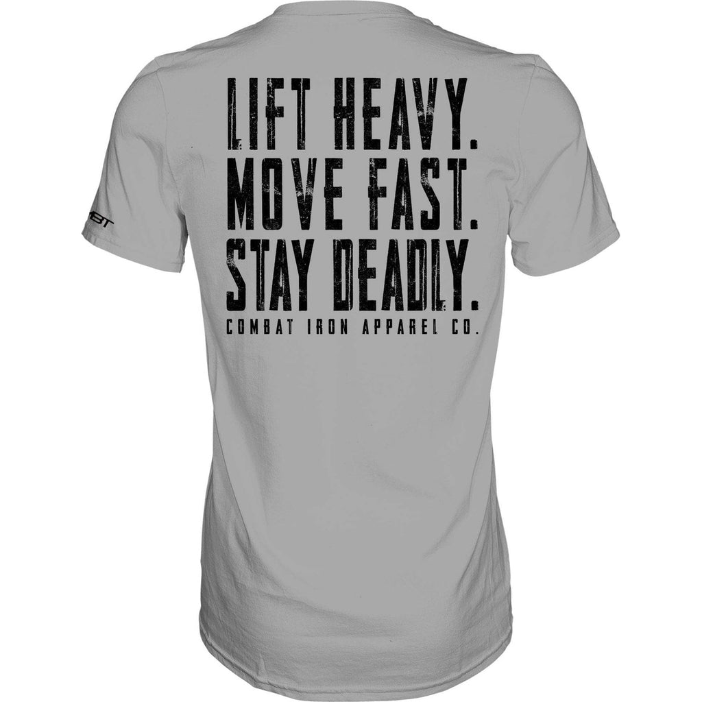 Original Motto: Lift Heavy. Move Fast. Stay Deadly. Men's T-Shirt Hoodie, Sweatshirt | CoreVibeTees.com (Image 3)