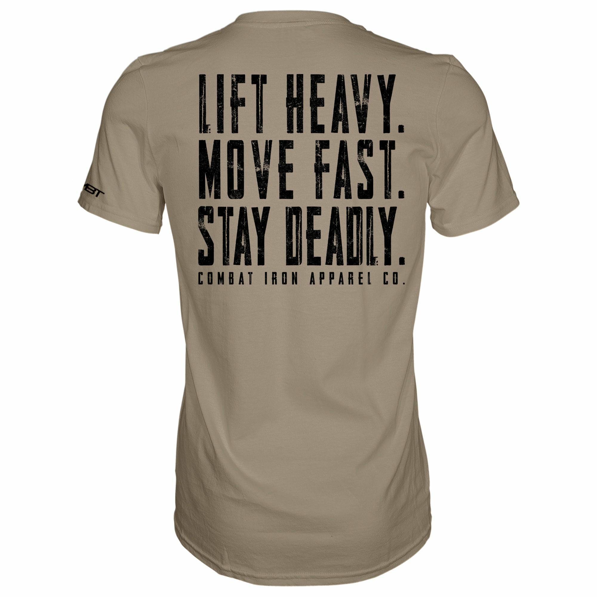 Original Motto: Lift Heavy. Move Fast. Stay Deadly. Men's T-Shirt Hoodie, Sweatshirt | CoreVibeTees.com (Image 5)