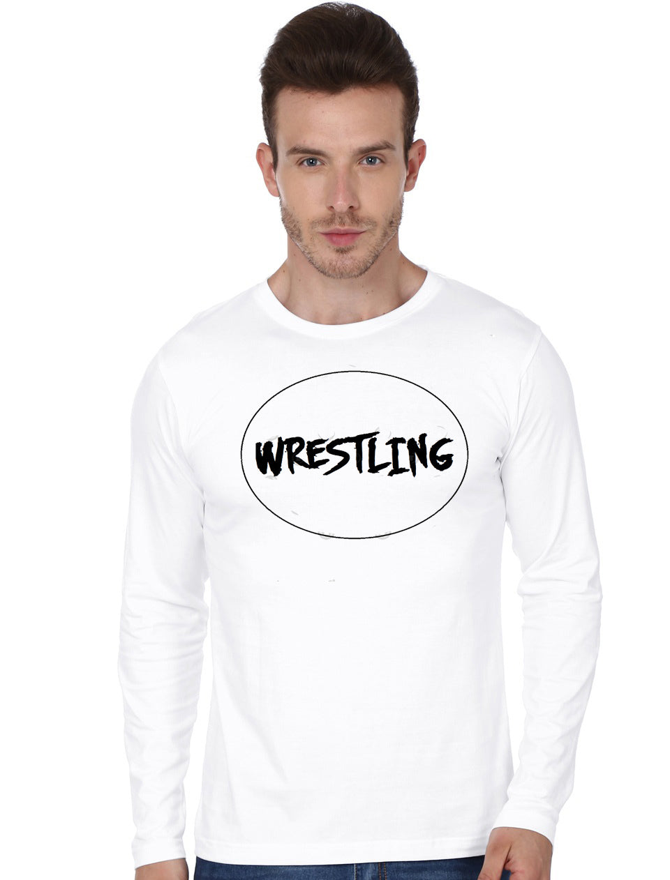 Wrestling White Full Sleeve T-Shirt Hoodie, Sweatshirt | CoreVibeTees.com