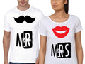Mr & Mrs Couple White T-Shirt Hoodie, Sweatshirt | CoreVibeTees.com