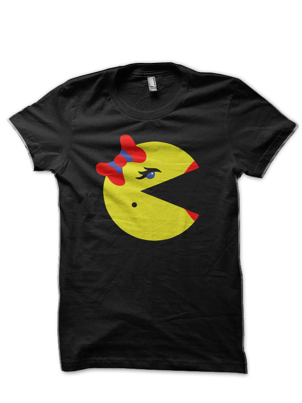 Ms Pac-Man Black T-Shirt Hoodie, Sweatshirt | CoreVibeTees.com