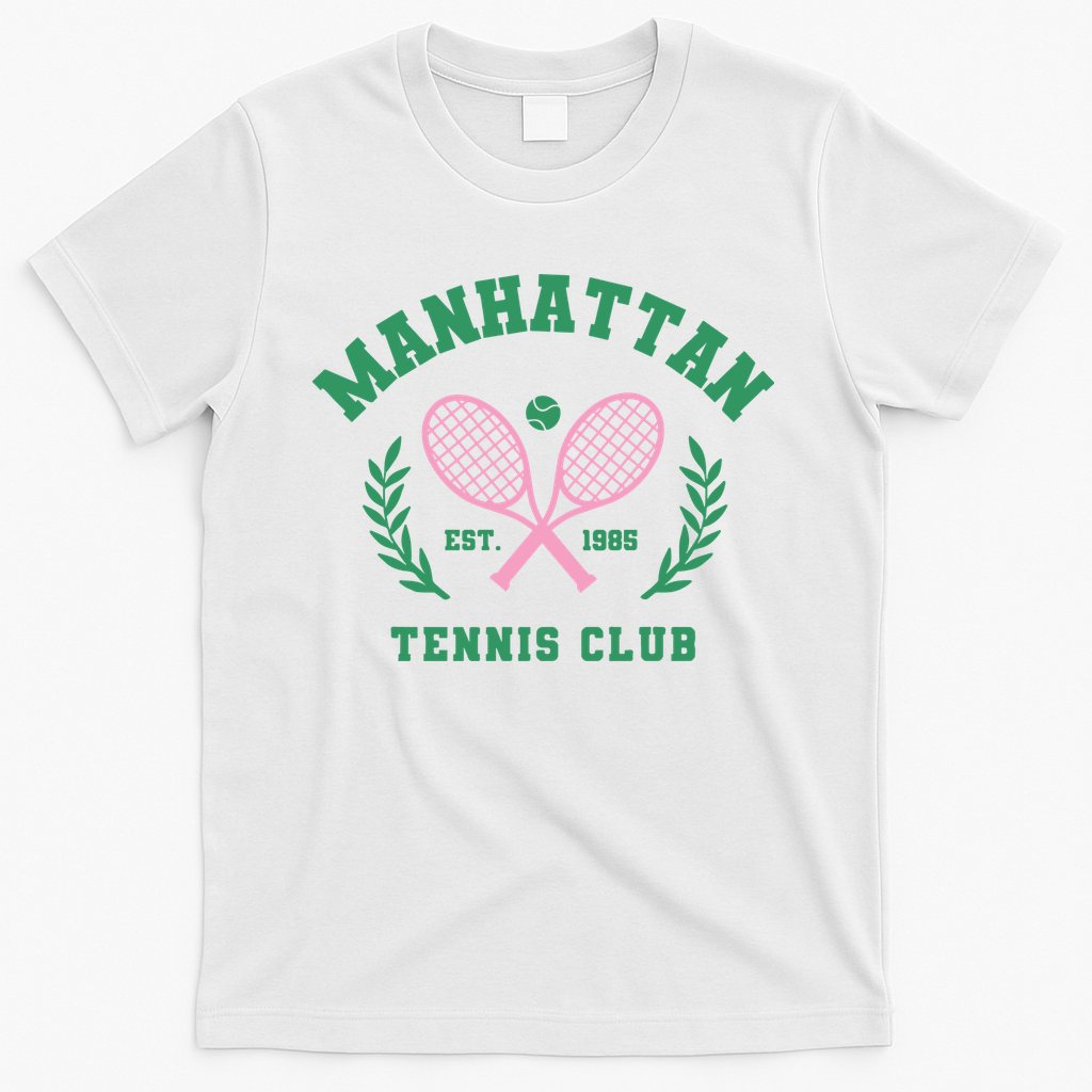 Manhattan Tennis Club Pink And Green Tennis T-Shirt Hoodie, Sweatshirt | CoreVibeTees.com