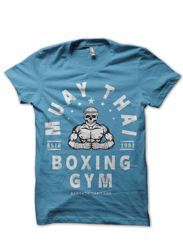 Muay Thai Boxing Gym Light Blue T-Shirt Hoodie, Sweatshirt | CoreVibeTees.com